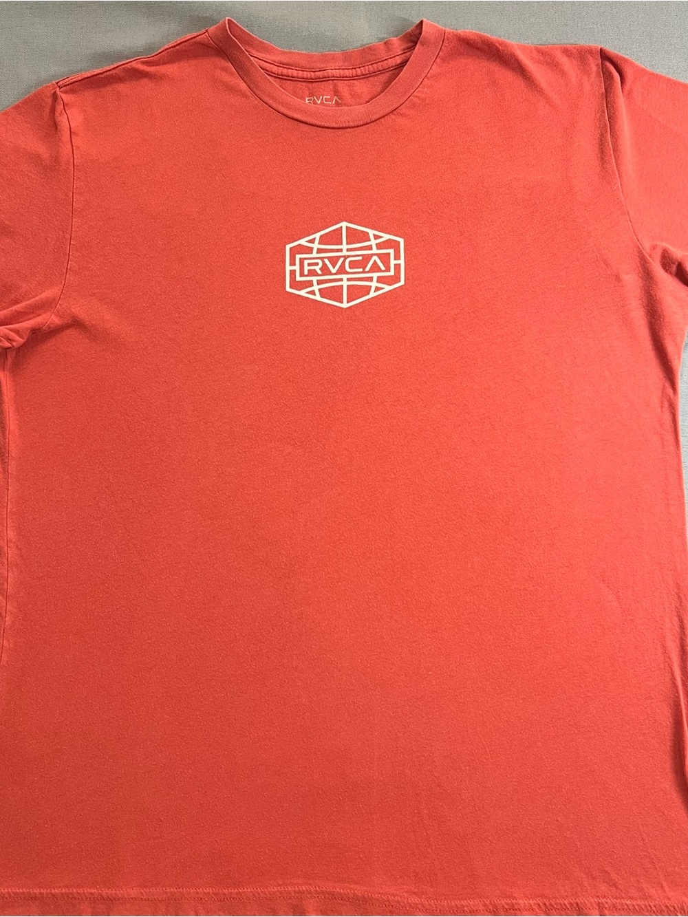 RVCA Coral Short Sleeve Tee with White Emblem
